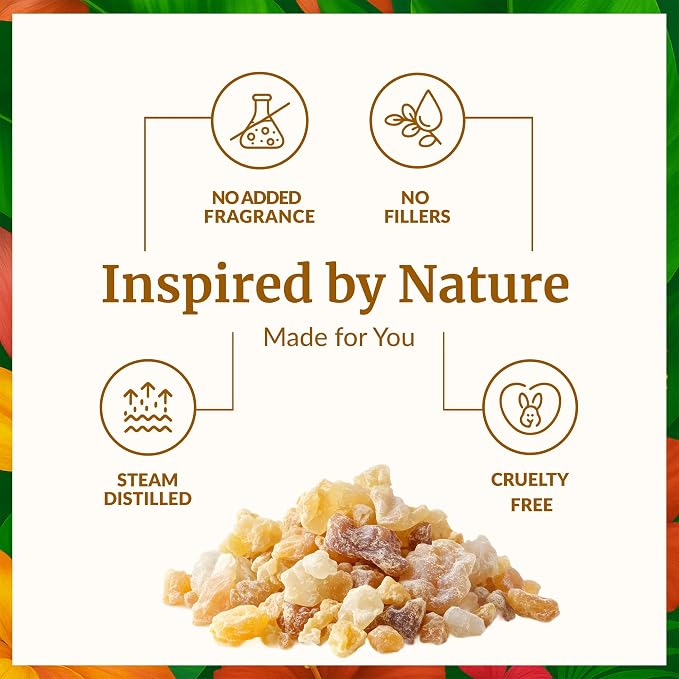 SVA Frankincense Essential Oil – 1 Fl Oz – 100% Natural Boswellia Serrata Oil - for Diffuser, Hair Care, Face, Skin Care, Aromatherapy, Scalp and Body Massage, Soap and Candle Making - with Dropper
