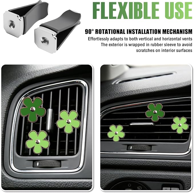 6PCS Flower Car Vent Clips Cute,2 Sizes Car Air Vent Clips for Cars Decorations Interior,Universal Cars Diffuser Vents Clip as Dashboard Decorations for Vertical/Horizontal Vents
