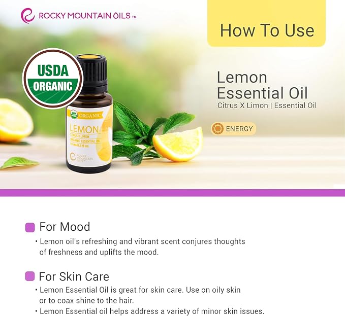 Organic Lemon Essential Oil 15ml