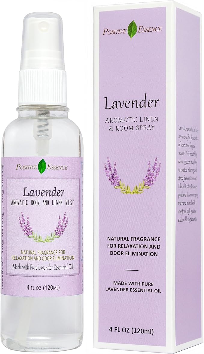 Lavender Room and Pillow Spray, Natural Aromatherapy Sleep Spray with Lavender Essential Oil for Relaxation, Fabric & Bedding Mist, Non-Aerosol Odor Neutralizer