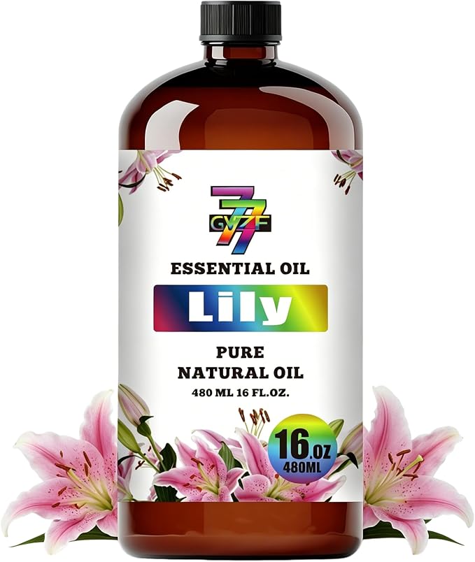 Lily Essential Oil 16fl oz Diffuser DIY Candle Soap | Aroma; Natural; Humidifier Safe; Home Office; Yoga; Gift; Floral Scent; Cleaning; Fresh; Multipurpose; Lily Fragrance Oil