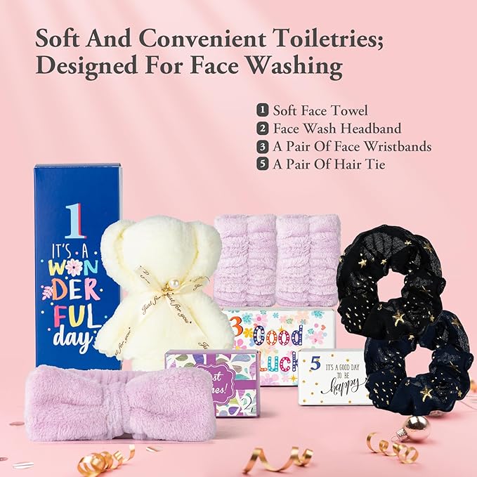 Birthday Gifts for Teens Birthday Gifts for Women Happy Birthday Surprise Box, 15pcs Spa Kit Gift, Gift Box for Teen Girls Unique Diy Nails Set, Luxury Birthdays Presents Spa Gift for Mom Daughter