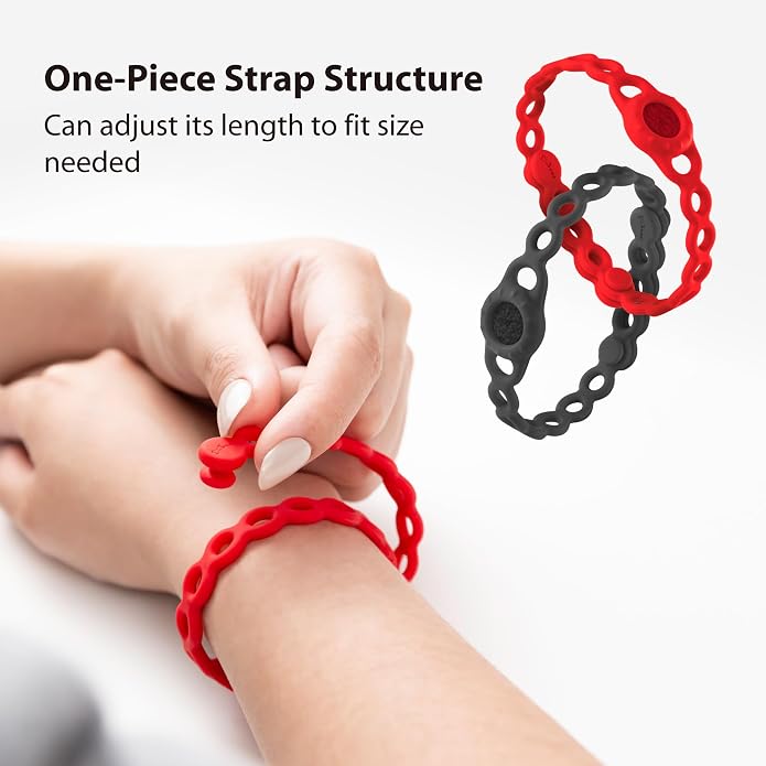 Bone Fragrance Chain (2 Packs), Aromatherapy Essential Oil Diffuser Bracelet, Adjustable & Skin-Friendly Silicone Wristband for Kids & Adults (2-Pack + 16 Pcs Refill Pads)