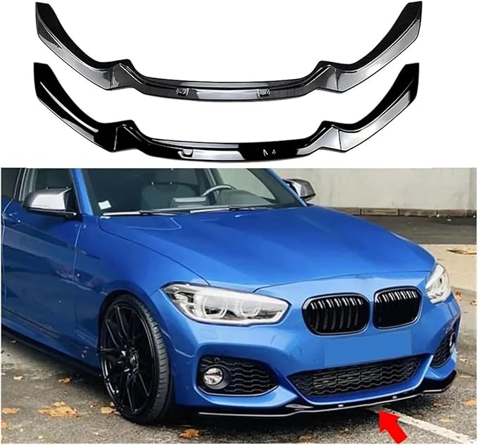 3Pcs Front Bumper Splitter Lip For BMW F20 F21 118i 120i M135i M140i Performance 2015-2019 Car Spoiler Diffuser Body Kit(Carbon Look)