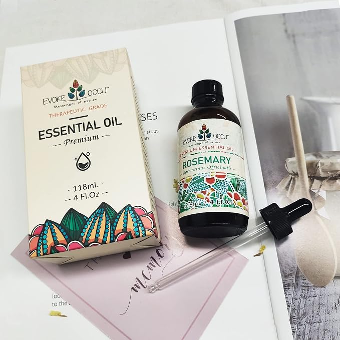 Rosemary Essential Oil Peppermint Essential Oil 4 Oz, Pure Rosemary Oil for Hair Skin Home Diffuser- 4 FL Oz