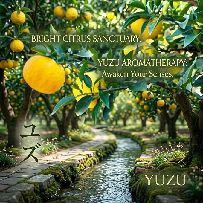 Premium Japanese Essential Oil Set - 100% Pure Hinoki & Yuzu Oils for Diffuser & Aromatherapy - Steam Distilled, Therapeutic Grade Produced in Japan - 2 Pack (5ml Each)
