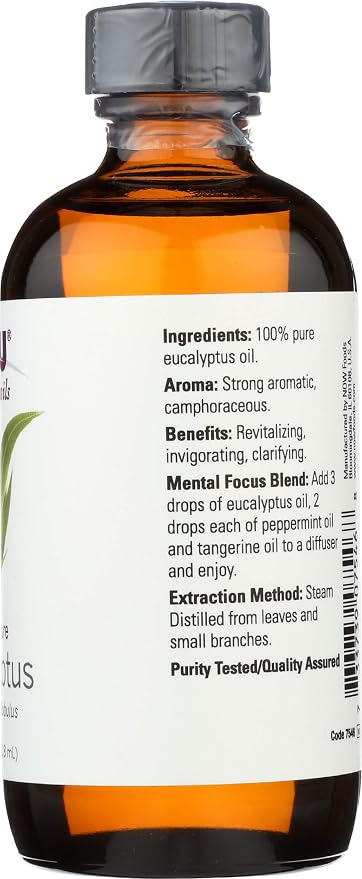 Now Foods ESSENTIAL OIL EUCALYPTUS, 4 FZ