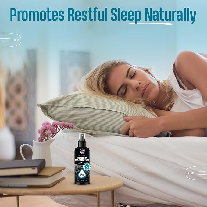 Aromasong Magnesium Spray - Extra Strength (23mg in Each Spritz) 8 Oz, Natural and Pure Magnesium Oil Spray - Made in The USA - for Leg Discomfort and Promotes a Calm Sleep