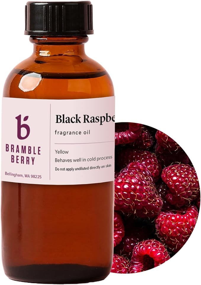 Bramble Berry Black Raspberry Vanilla Fragrance Oil | Black Raspberry Vanilla Scent for Soap Making, Candle Making, Lotion & Bath Bombs | Skin Safe, Vegan, Paraben & Phthalate Free, DIY Craft Essenti