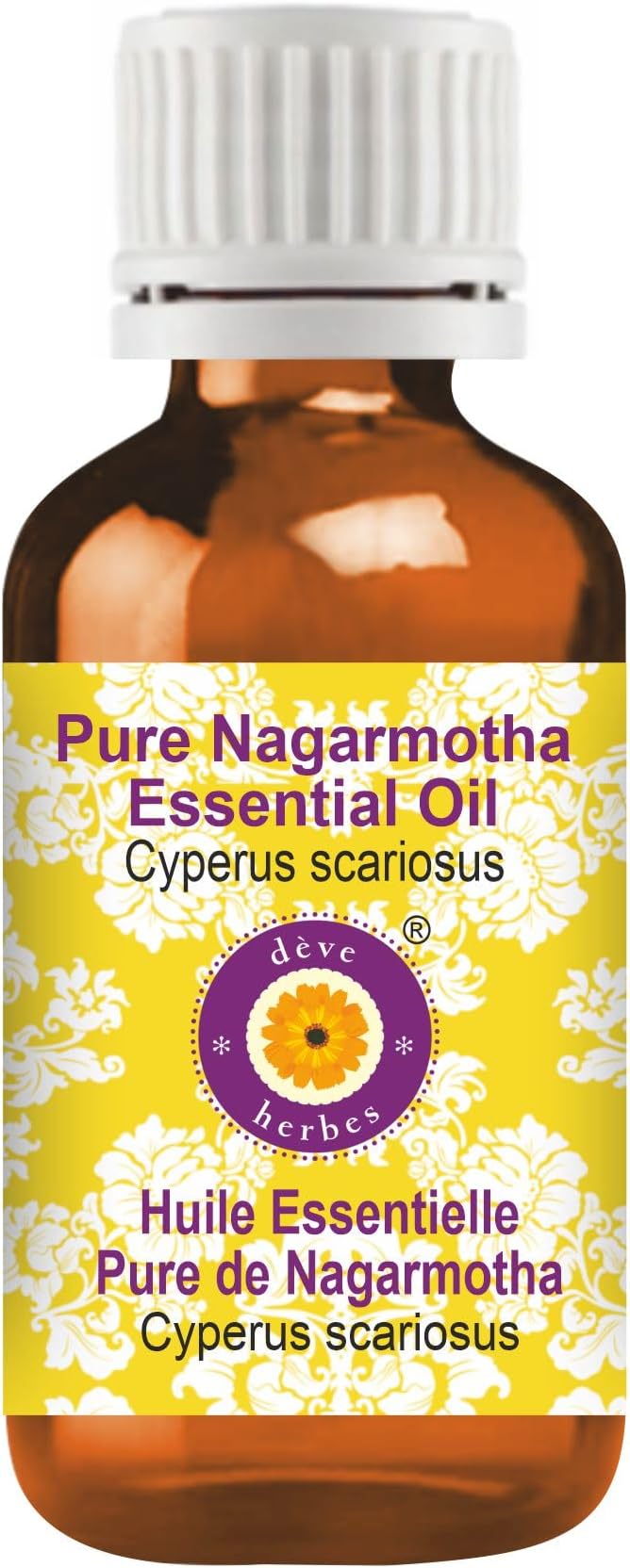 Deve Herbes Pure Nagarmotha Essential Oil (Cyperus scariosus) Steam Distilled 5ml (0.16 oz)