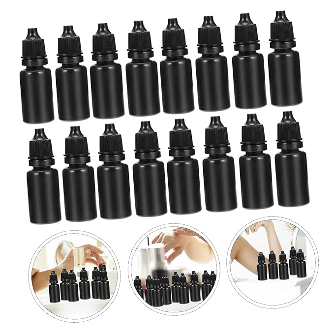 MERRYHAPY 50pcs Refillable Dropper Bottles Portable Empty Containers for Travel Leak Liquid Storage for Beauty and Daily Use