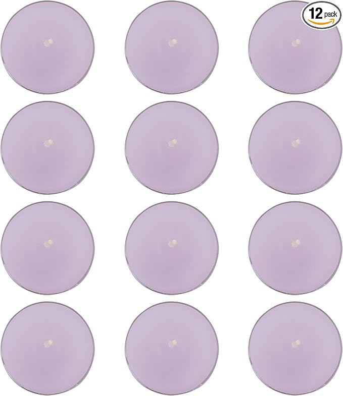 Scented Tealight Candles Light Purple Lavender Scented 12 Count Hand Poured Smokeless 4 Hour Clean Burn for Bedroom Relaxation Spa Night Meditation Yoga Practice Evening Wind Down