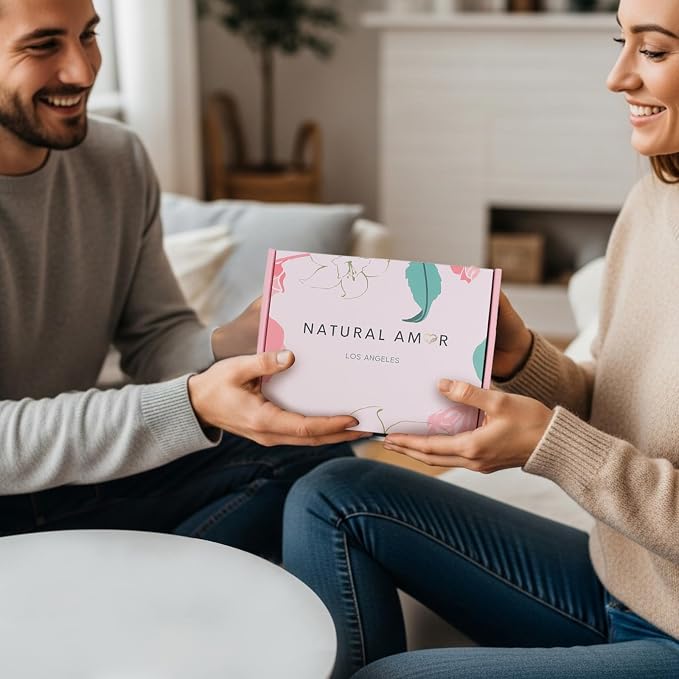 Natural Amor Lavender Spa Gifts for Women,7pcs Self Care Box Including Handmade Soap Bar, Candle, Bath Butter