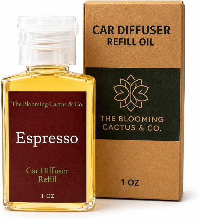 Car Diffuser Oil Refill 1 oz – Essential Oil Car Air Freshener Refill for Hanging Car Diffuser, Long Lasting Fragrance Oil, Phthalate Free, Multiple Scents. | Espresso