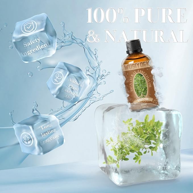 Thyme Essential Oil 100ML - 100% Pure and Natural Therapeutic Grade Oils for Aromatherapy Diffuser - 3.4 Fl Oz/Thyme