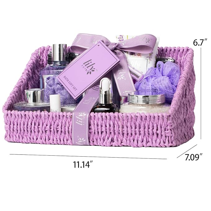 15Pcs Spa Bath Gifts Set Kit - Relaxing Lavender Spa Gift Baskets for Women