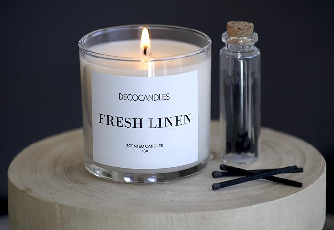 Urban Concepts by DECOCANDLES - Peach Mango - Highly Scented Soy Candle - Long Lasting - Hand Poured in USA (6 Oz.)