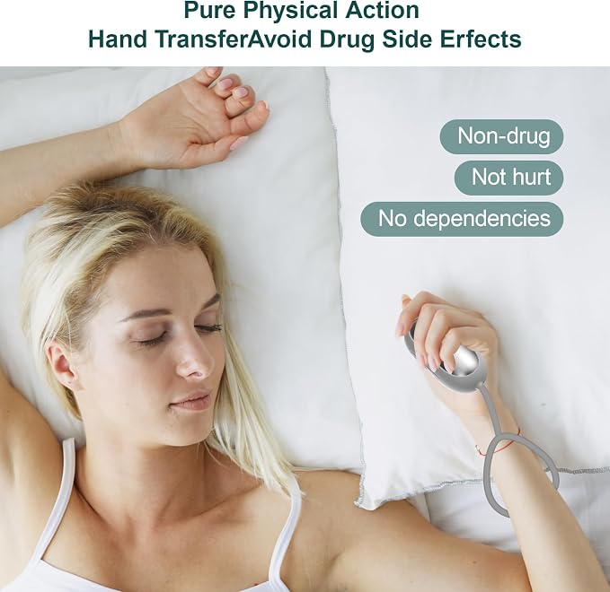 Handheld Relaxation Device – Dual-Mode Gentle Pulse Wellness Tool for Adults & Kids, Portable Sleep Device, Supports Calm Focus & Better Rest, USB-C Rechargeable (Silver)