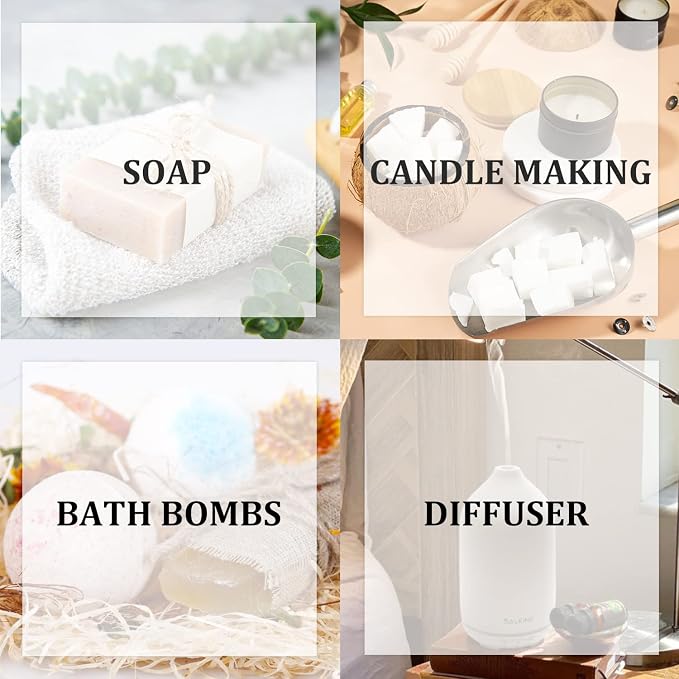 SALKING Spring Fragrance Oils Set, Premium Essential Oils Gift Set for Diffuser, Scented Oil for Soap & Candle Making - After Rain, Fresh Cut Grass, Sweet Pea, Rose Geranium, Cherry Blossom, Gardenia