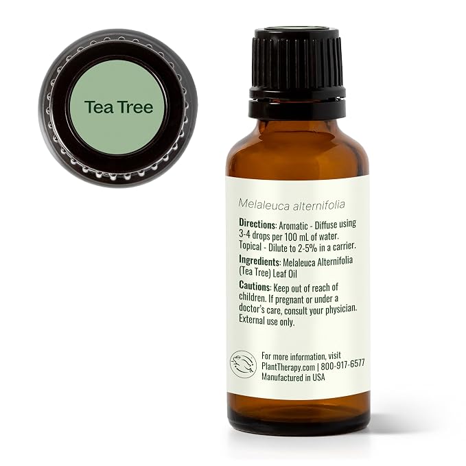 Plant Therapy Tea Tree Essential Oil 100% Pure, Undiluted, Natural Aromatherapy, Therapeutic Grade 30 mL (1 oz)