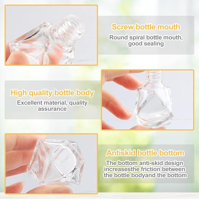 20 Pcs 8ml Hanging Car Air Freshener Diffuser,Empty Refillable Clear Glass Essential Diffuser Oil Aromatherapy Fragrance Perfume Pendant Vials with Wooden Caps & Hanging String