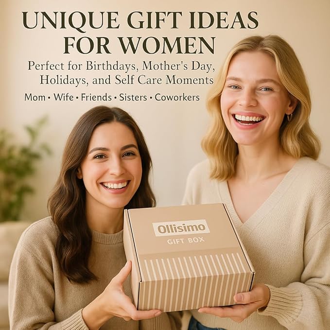 Luxury Spa Gift Basket for Women Self Care Kit, Hug in a Box, Get Well Soon Package, Thinking of You Gift, Birthday Box, Relaxing Set, Sympathy Present for Her, Mom, Wife, Sister, Friend