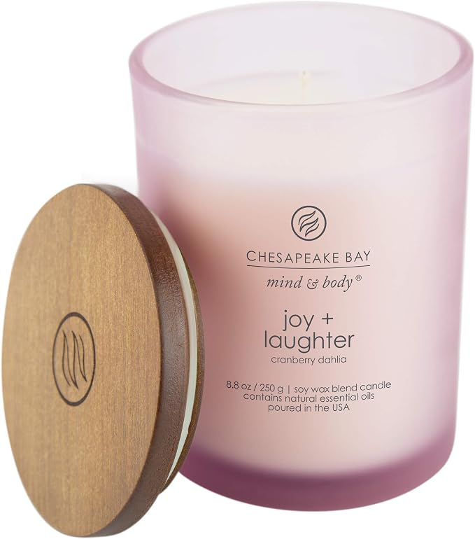 Chesapeake Bay Candle Scented Candles, Peace + Tranquility & Joy + Laughter, Medium (2-Pack)