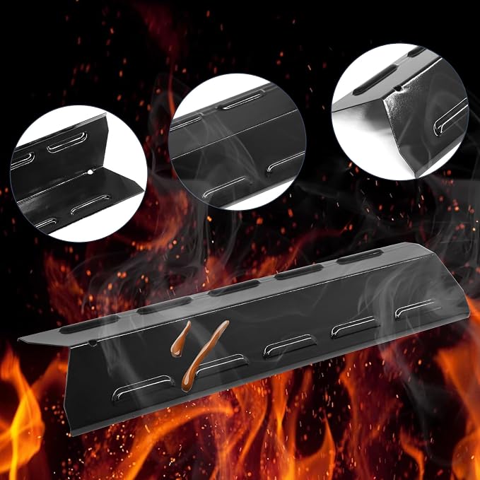 Criditpid Grill Replacement Parts for Kenmore 146.47223610, 146.16132110, 146.16142210, 146.23673310, Porcelain Steel Heat Tent Plate Shields Replacement Parts for Kenmore 6 Burner Gas Grill Models.