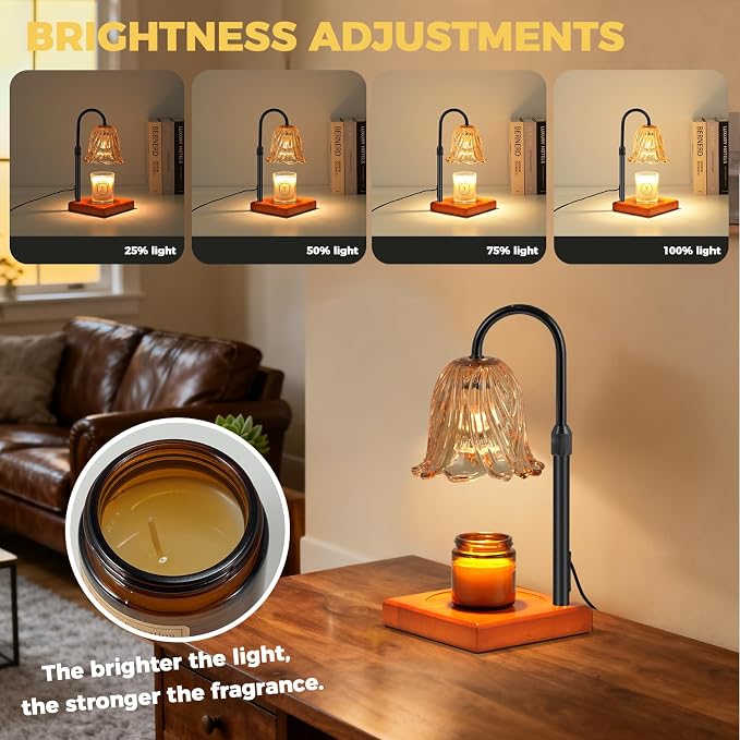 GODONLIF Candle Warmer Lamp with Timer Dimmable, Birthday Gifts for Women Mom, House Warming Gifts New Home Decor, Wax Melt Warmer for Jar Candles
