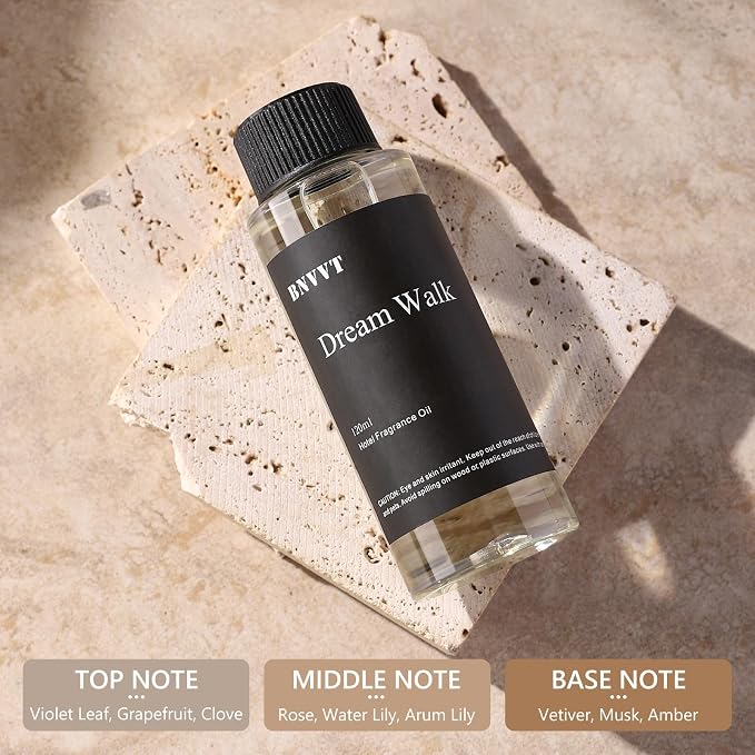 Hotel Diffuser Oil Dream Walk - The Iconic 5-Star Hotel Coastal Blend - Lemon Bergamot Sea Breeze - 120 mL Premium Fragrance Oil for Ultrasonic and Waterless Diffusers and Crafting
