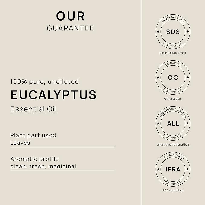 VINEVIDA Eucalyptus Essential Oil 32 oz - Undiluted Eucalyptus Oil 32 oz - Eucalyptus Candle Oil Scent - DIY Candle Scents for Candlemaking - Bulk Essential Oil for Soap Making Safe for Skin