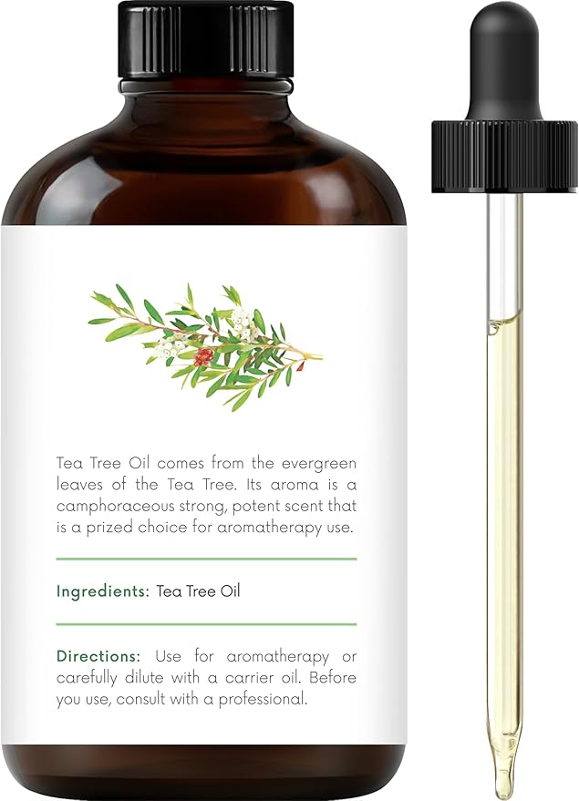 Handcraft Blends Pure & Fresh Set: Peppermint and Tea Tree Essential Oils – (2 x 4 Fl Oz) – 100% Pure & Natural – for Diffuser, Aromatherapy, and DIY Projects