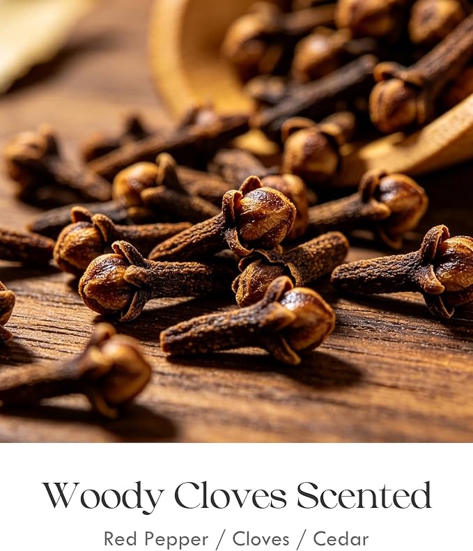 AOOVOO Spiced Clove Odor Eliminating Highly Fragranced Candle - Eliminates 95% of Pet, Smoke, Food, and Other Smells Quickly, Non Toxic Air Freshing Soy Candle, 9 oz Up to 50 Hours Burn time