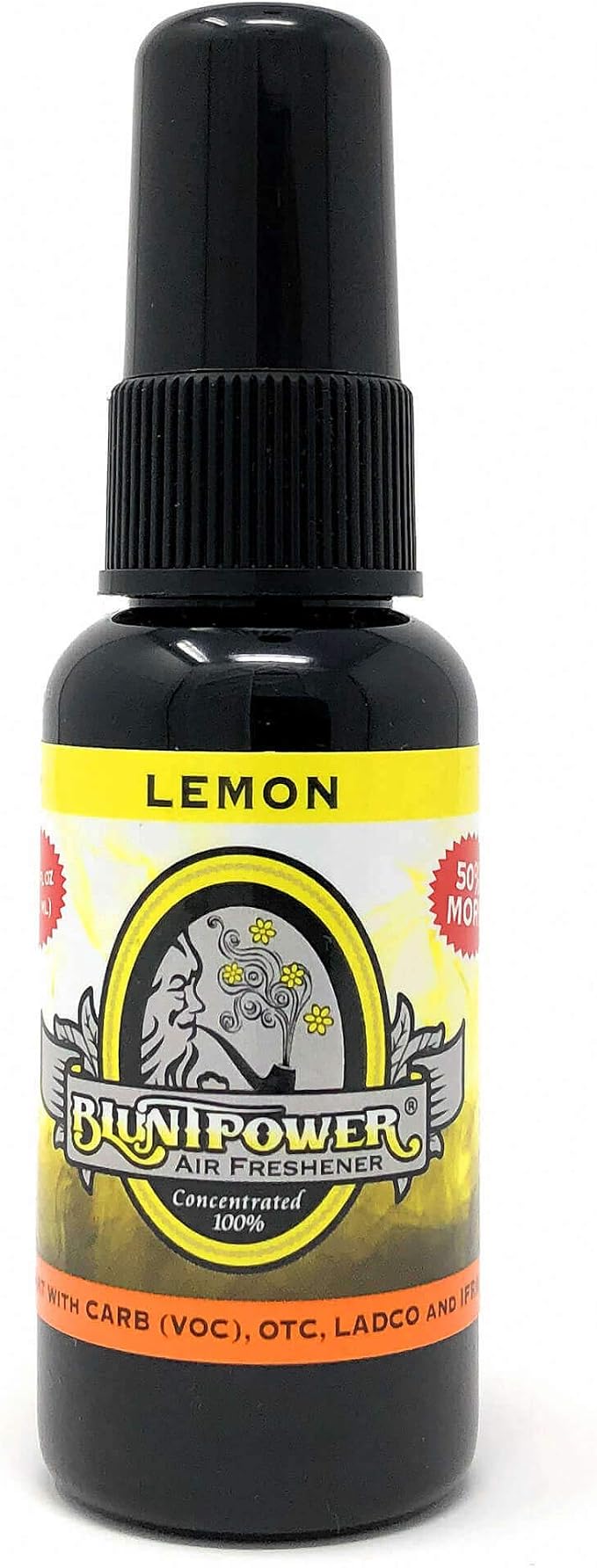 BluntPower Concentrated Air Freshener (Lemon, 1 Pack) for Room and Car - Oil-Based Diffuser Spray Bottle - Long-Lasting Bathroom, Car Freshener, & Odor Eliminator