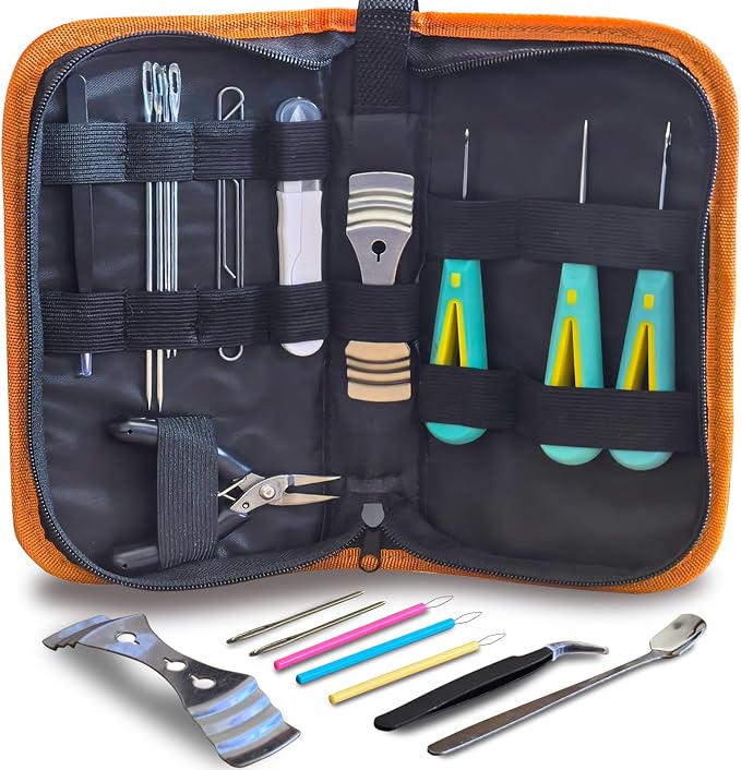 Candle Making Kit for Adults Beginners with Storage Bag, Candle Making Supplies Used for Punching and Inserting Candle Mold Wicks, Candle Making Tools Including Punching Needle with Hook and Large Eye
