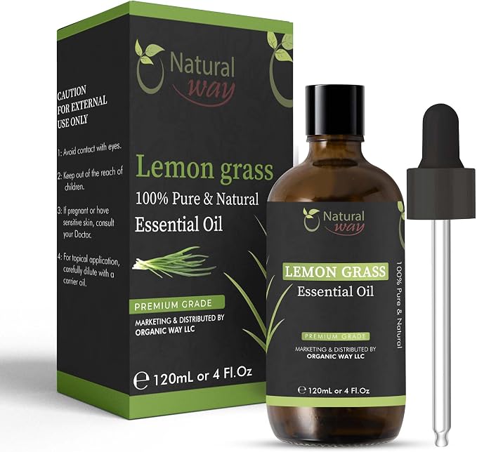 Essential Oil | Pure Aromatherapy Oil for Diffusers, Hair Growth, Skin, Scalp Care, Massage | Refreshing Hair Oil for Women & Men | Essential Oil for Diffuser (Lemongrass)