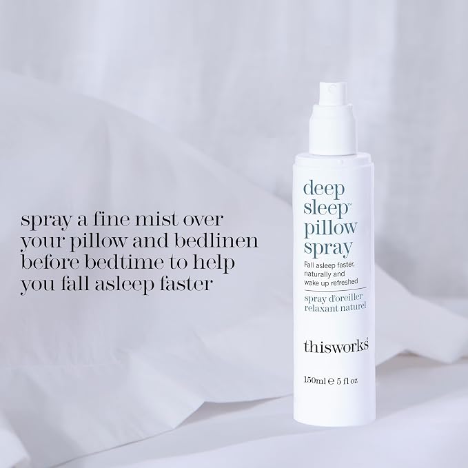 THISWORKS Deep Sleep Pillow Spray – Fast-Acting Natural Rest Formula with Essential Oils of Lavender, Vetivert & Camomile – 150 ml (5 fl oz)
