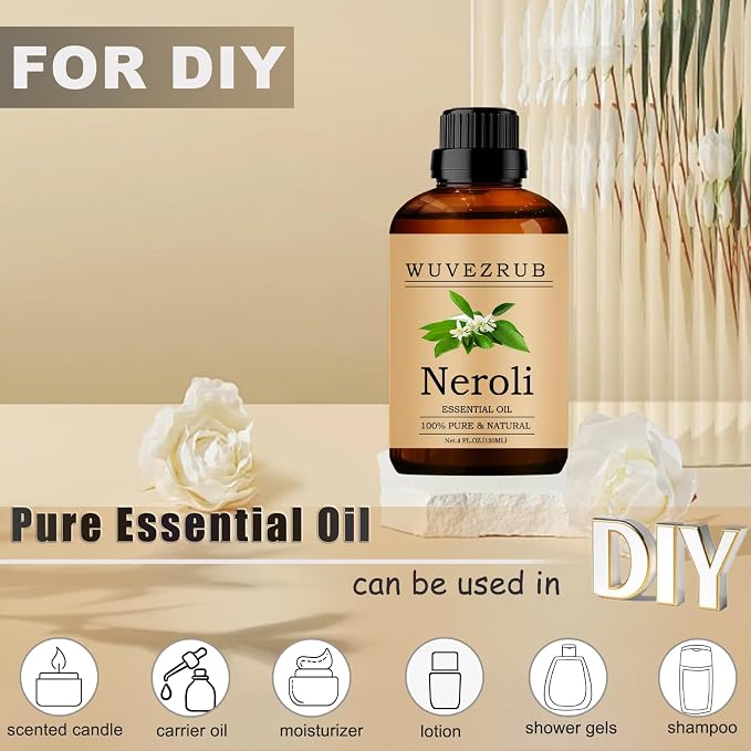 Neroli Essential Oils, 120ML Pure and Natural Essential Oil for Aromatherapy Diffuser - Neroli /4 Fl Oz