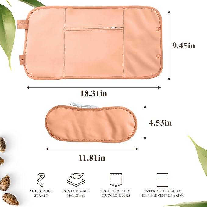 Handcraft Blends Cold-Pressed Organic Castor Oil 16 Fl Oz | Glass Bottle | Roll on Bottle | Reusable Wraps | Durable Comfortable Pack Wraps | Adjustable Elastic Straps | Neck and Stomach