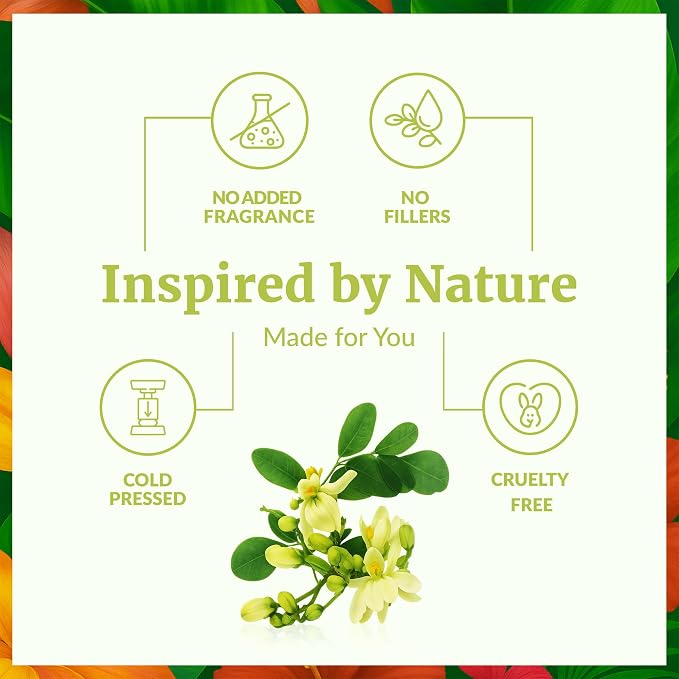 SVA Moringa Seed Oil Organic - 32 Fl Oz – 100% Natural Cold Pressed Moringa Oil - for Face, Skin Care, Hair Care, Scalp Massage & Body Massage – Carrier Oil with Dropper