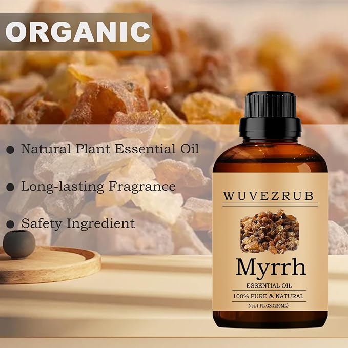 Myrrh Essential Oils, 120ML Pure and Natural Essential Oil for Aromatherapy Diffuser - Myrrh /4 Fl Oz