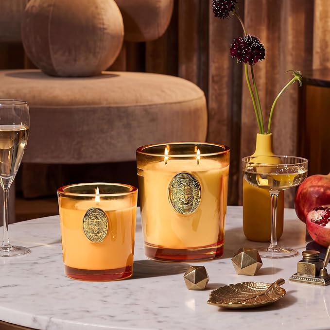 M&SENSE Large Two-Wick Soy Candle | Pumpkin Apple Pie & Orange | 19.8 oz, 120H Burn Time | Luxury Scented Candle for Relaxation, Gifting, Home Décor | Ideal for Bedroom, Office, Party Ambiance