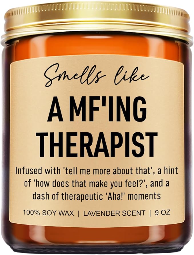 Younift Funny Scented Candle, Therapist Gifts, Therapy Office Decor & Must Haves, Occupational Therapy Gifts, Mental Health, Psychology Graduation, Therapist Appreciation Presents, Psychologist