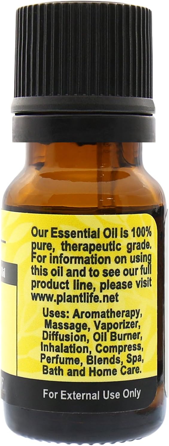 Plantlife Lemon Aromatherapy Essential Oil - Straight from The Plant 100% Pure Therapeutic Grade - No Additives or Fillers - 10 ml