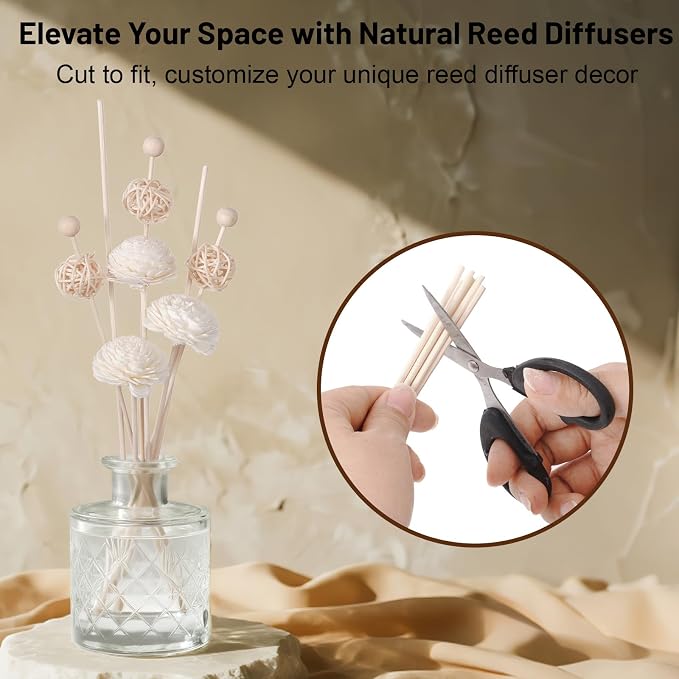 50 Pcs Reed Diffuser Sticks Rattan Flower Reed Fragrance Diffuser Set Diffuser Sticks for Office Home Decor