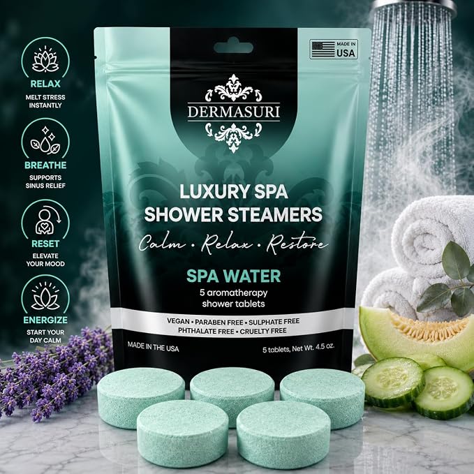 Shower Steamers Aromatherapy, Essential Oil Pods Infused for Relaxation, Shower Pods Aromatherapy - Calming, Stress Relief & Self Care Gifts for Women - Spa Water