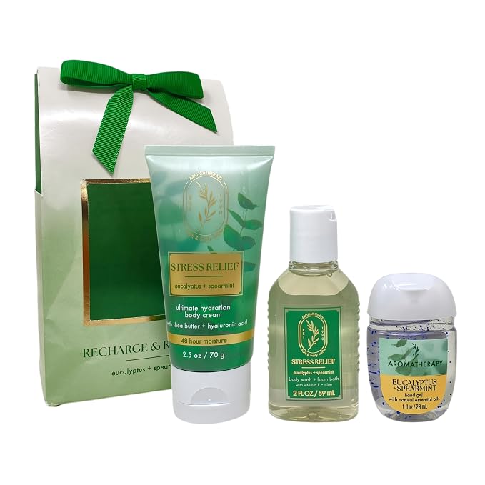 Bath & Body Works Recharge & Refresh Mini Bag, Cream, Wash, Gel & Mini Soap