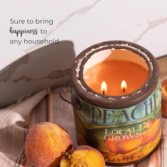 A CHEERFUL GIVER 95hr 20oz Scented Candle - Juicy Peach - Multi-Wick Glass Candle - Gifts For Men and Women