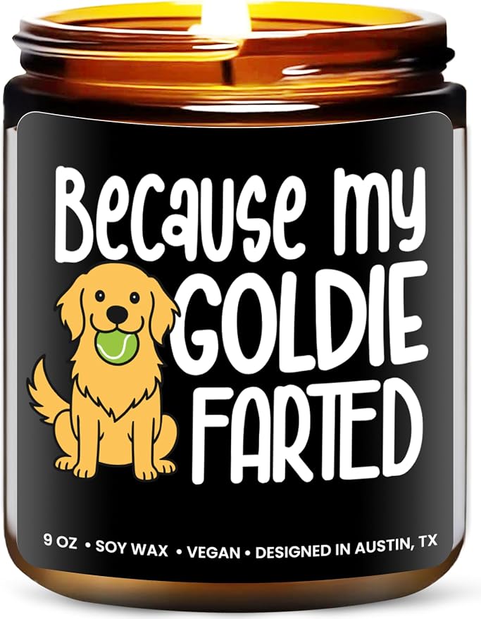 Funny Goldie Candle, Golden Retriever Gifts for Women and Men, Unique Funny Pet-Themed Gift Ideas, Best Present for Pet Lovers, Perfect Present for Dog Mom and Dog Dad, Birthday, Christmas, Gift-Ready