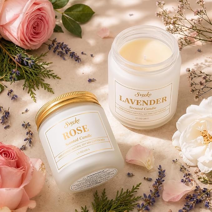 Scented Candle Set, 21 oz 6 Pack Soy Wax Jar Candles, Home Aromatherapy Candle Gift for Women Men, Candle Set for Birthday Housewarming New Home